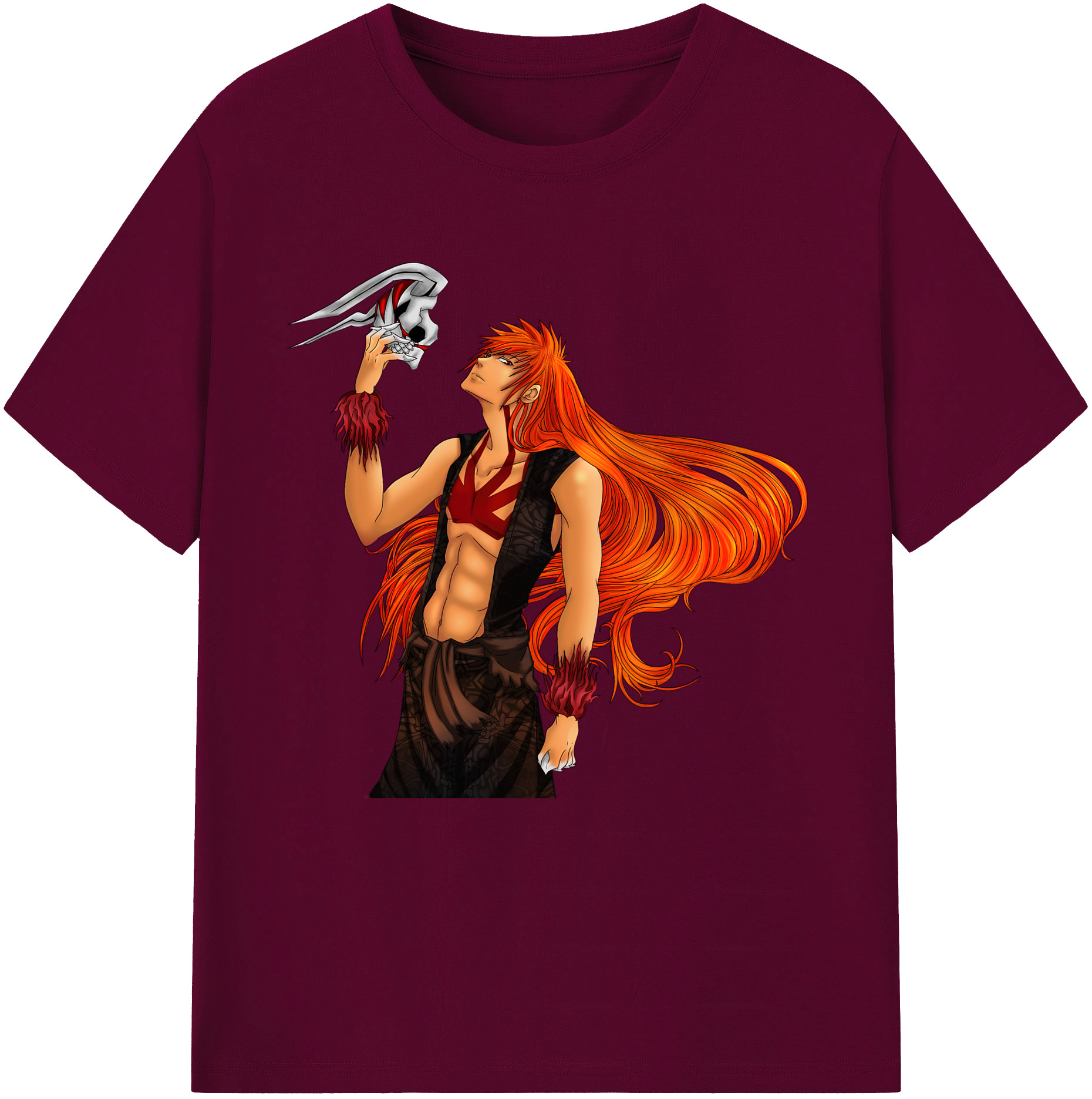 （画像用） ブリーチ 黒崎一護（くろさき いちご）BLEACH Kurosaki Ichigo レディースカジュアルプリントTシャツ（綿100％）